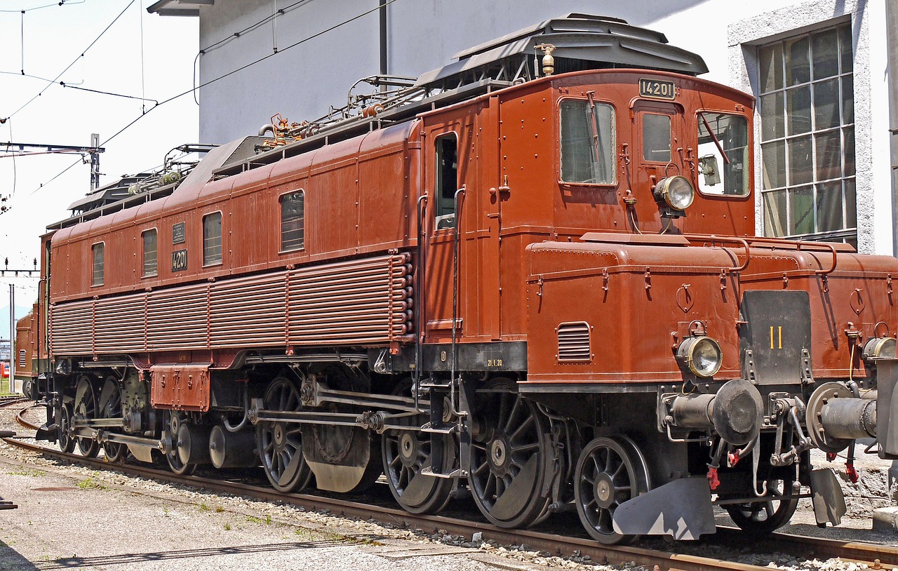 electric locomotive, sbb-historic, firstfeld depot, prototype, precursor, crocodile, test, ce 6-8 i, rod drive, blind shaft, twin-engine, train, railroad, engine, rail, railroad line, gotthard, gotthard transport, uri, switzerland, antique car, historical, able to roll, köfferliloki