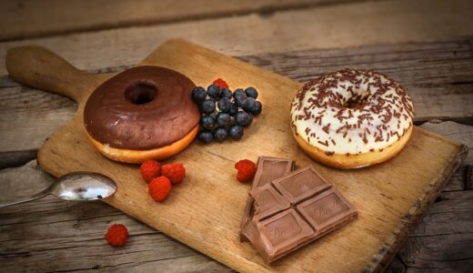 chocolate, donuts, sugar, cream, fruit, wood, brown, white, red, blue, donuts, donuts, donuts, donuts, donuts
