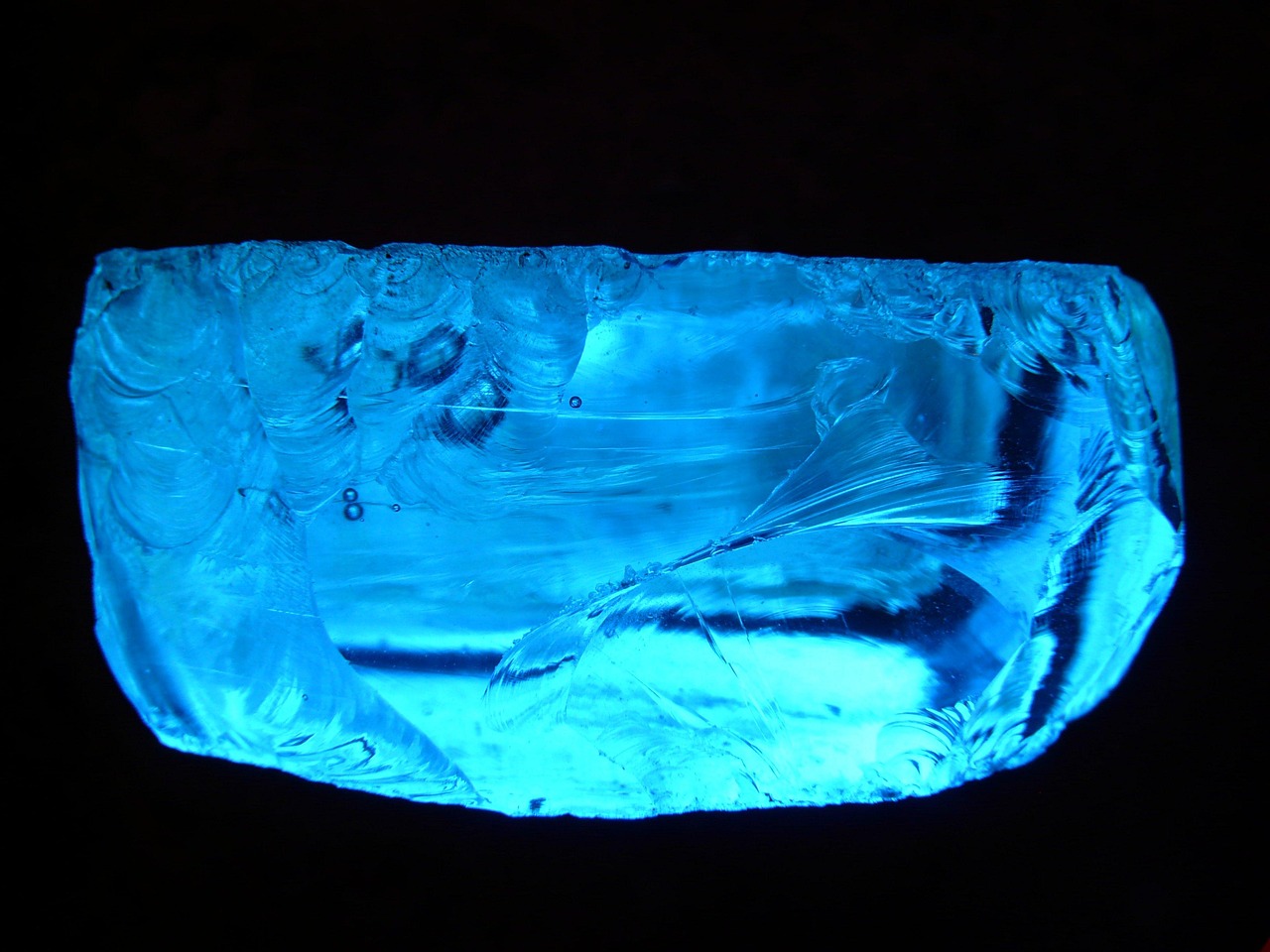 slag glass, blue slag, glass rock, blue slag glass, decorative